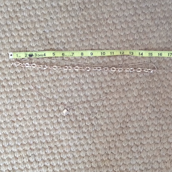 NWT Gold Triple Layer Necklace with Locket Charm - Picture 2 of 2